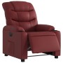 Sillón reclinable eléctrico de cuero sintético rojo tinto en Sillones | Comprar online en Foru.es