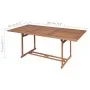 Solid teak wood garden table 180x90x75 cm by vidaXL, Garden tables - Ref: Foro24-43034, Price: 254,33 €, Discount: %