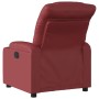 Sillón reclinable eléctrico de cuero sintético rojo tinto en Sillones | Comprar online en Foru.es