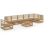 Muebles de jardín 8 piezas marrón miel madera maciza de pino de , Conjuntos de jardín - Ref: Foro24-3075602, Precio: 533,32 €...