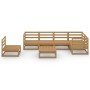Muebles de jardín 7 piezas marrón miel madera maciza de pino de , Conjuntos de jardín - Ref: Foro24-3075592, Precio: 445,00 €...
