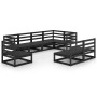 Juego de muebles de jardín 8 piezas negro madera maciza pino de , Conjuntos de jardín - Ref: Foro24-3075628, Precio: 569,98 €...