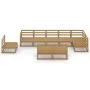 Muebles de jardín 9 piezas marrón miel madera maciza de pino de , Conjuntos de jardín - Ref: Foro24-3075637, Precio: 582,23 €...