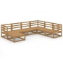 Muebles de jardín 7 piezas marrón miel madera maciza de pino de , Conjuntos de jardín - Ref: Foro24-3075707, Precio: 445,00 €...