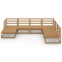 Muebles de jardín 7 piezas marrón miel madera maciza de pino de , Conjuntos de jardín - Ref: Foro24-3075707, Precio: 445,00 €...