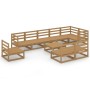 Muebles de jardín 10 piezas marrón miel madera maciza de pino de , Conjuntos de jardín - Ref: Foro24-3075642, Precio: 656,58 ...