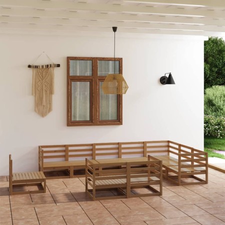 Muebles de jardín 10 piezas marrón miel madera maciza de pino de , Conjuntos de jardín - Ref: Foro24-3075817, Precio: 700,18 ...