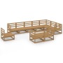 Muebles de jardín 10 piezas marrón miel madera maciza de pino de , Conjuntos de jardín - Ref: Foro24-3075817, Precio: 700,18 ...