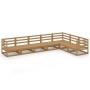 Muebles de jardín 7 piezas marrón miel madera maciza de pino de , Conjuntos de jardín - Ref: Foro24-3075747, Precio: 446,38 €...