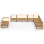 Muebles de jardín 10 piezas marrón miel madera maciza de pino de , Conjuntos de jardín - Ref: Foro24-3075927, Precio: 700,18 ...