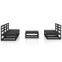 Juego de muebles de jardín 6 piezas negro madera maciza de pino de , Conjuntos de jardín - Ref: Foro24-3075313, Precio: 391,9...