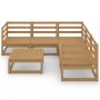 Muebles de jardín 6 piezas marrón miel madera maciza de pino de , Conjuntos de jardín - Ref: Foro24-3075732, Precio: 385,30 €...