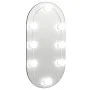 Espejo con luces LED vidrio ovalado 40x20 cm de , Espejos - Ref: Foro24-3102973, Precio: 27,26 €, Descuento: %