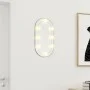 Espejo con luces LED vidrio ovalado 40x20 cm de , Espejos - Ref: Foro24-3102973, Precio: 27,26 €, Descuento: %