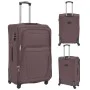 Juego de 3 maletas blandas color café de vidaXL, Maletas - Ref: Foro24-91318, Precio: 155,78 €, Descuento: %