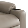 Sillón reclinable eléctrico de cuero sintético color capuchino en Sillones | Comprar online en Foru.es