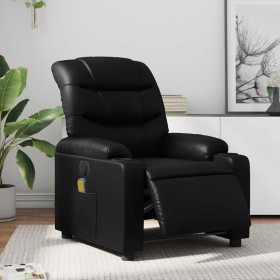 Sillón de masaje reclinable eléctrico cuero sintético negro en Sillones | Comprar online en Foru.es
