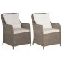 Sillones de jardín con cojines 2 uds ratán sintético marrón de vidaXL, Sillas de jardín - Ref: Foro24-44148, Precio: 222,17 €...