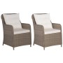 Sillones de jardín con cojines 2 uds ratán sintético marrón de vidaXL, Sillas de jardín - Ref: Foro24-44148, Precio: 332,75 €...