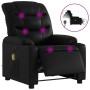 Sillón de masaje reclinable eléctrico cuero sintético negro en Sillones | Comprar online en Foru.es