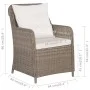 Sillones de jardín con cojines 2 uds ratán sintético marrón de vidaXL, Sillas de jardín - Ref: Foro24-44148, Precio: 222,17 €...