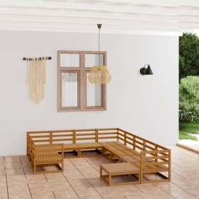 Juego de muebles de jardín 11 piezas madera maciza de pino de , Conjuntos de jardín - Ref: Foro24-3076037, Precio: 770,77 €, ...