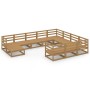 Juego de muebles de jardín 11 piezas madera maciza de pino de , Conjuntos de jardín - Ref: Foro24-3076037, Precio: 770,77 €, ...