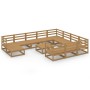 Juego de muebles de jardín 12 piezas madera maciza de pino de , Conjuntos de jardín - Ref: Foro24-3076042, Precio: 829,43 €, ...
