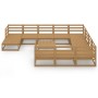 Juego de muebles de jardín 12 piezas madera maciza de pino de , Conjuntos de jardín - Ref: Foro24-3076042, Precio: 829,43 €, ...