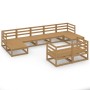Juego de muebles de jardín 9 piezas madera maciza de pino de , Conjuntos de jardín - Ref: Foro24-3076107, Precio: 590,54 €, D...