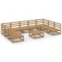 Juego de muebles de jardín 10 piezas madera maciza de pino de , Conjuntos de jardín - Ref: Foro24-3076147, Precio: 711,06 €, ...