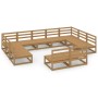 Juego de muebles de jardín 11 piezas madera maciza de pino de , Conjuntos de jardín - Ref: Foro24-3076172, Precio: 770,21 €, ...