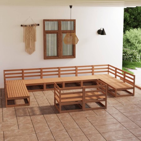 Juego de muebles de jardín 12 piezas madera maciza de pino de , Conjuntos de jardín - Ref: Foro24-3076222, Precio: 818,11 €, ...