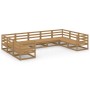 Juego de muebles de jardín 9 piezas madera maciza de pino de , Conjuntos de jardín - Ref: Foro24-3076262, Precio: 614,58 €, D...