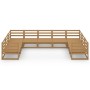 Juego de muebles de jardín 9 piezas madera maciza de pino de , Conjuntos de jardín - Ref: Foro24-3076262, Precio: 614,58 €, D...