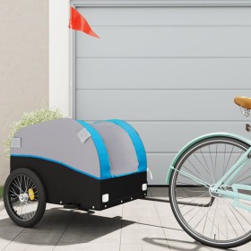 Remolque para bicicleta hierro negro y azul 45 kg de , Remolques para bicicletas - Ref: Foro24-94128, Precio: 73,66 €, Descue...