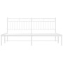 Estructura de cama de metal con cabecero blanco 183x213 cm de , Camas y somieres - Ref: Foro24-373745, Precio: 101,87 €, Desc...