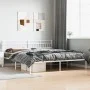 White metal bed frame with headboard 200x200 cm by , Beds and slatted bases - Ref: Foro24-373747, Price: 109,47 €, Discount: %