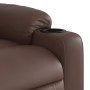 Sillón de masaje reclinable eléctrico cuero sintético marrón en Sillones | Comprar online en Foru.es