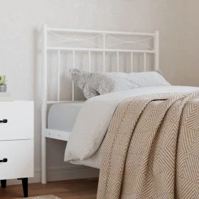 Cabecero de metal blanco 75 cm de , Cabeceros y pies de cama - Ref: Foro24-373766, Precio: 21,16 €, Descuento: %