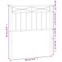 Cabecero de metal blanco 75 cm de , Cabeceros y pies de cama - Ref: Foro24-373766, Precio: 21,49 €, Descuento: %