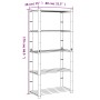 Estantería de 5 niveles madera maciza pino gris 80x38x170 cm de , Estanterías industriales - Ref: Foro24-373385, Precio: 60,7...