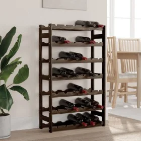 Botellero para 42 botellas madera maciza de pino negro by , Wine racks - Ref: Foro24-373403, Price: 49,65 €, Discount: %