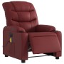 Sillón masaje reclinable eléctrico cuero sintético rojo tinto en Sillones | Comprar online en Foru.es