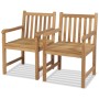 Sillas de jardín 2 unidades madera de teca maciza de vidaXL, Sillas de jardín - Ref: Foro24-43250, Precio: 308,15 €, Descuent...
