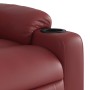 Sillón masaje reclinable eléctrico cuero sintético rojo tinto en Sillones | Comprar online en Foru.es