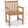 Sillas de jardín 2 unidades madera de teca maciza de vidaXL, Sillas de jardín - Ref: Foro24-43250, Precio: 308,15 €, Descuent...