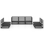 Juego de muebles de jardín 7 piezas negro madera maciza de pino de , Conjuntos de jardín - Ref: Foro24-3075423, Precio: 500,5...