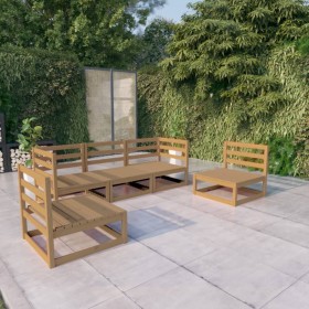 Muebles de jardín 5 piezas marrón miel madera maciza de pino de , Conjuntos de jardín - Ref: Foro24-3075392, Precio: 338,80 €...