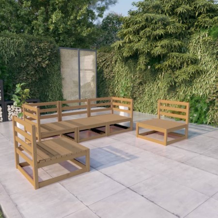Muebles de jardín 5 piezas marrón miel madera maciza de pino de , Conjuntos de jardín - Ref: Foro24-3075392, Precio: 338,80 €...